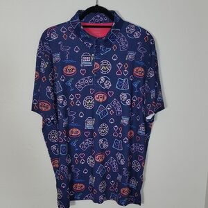 Birdie Bound Mens Golf Polo Shirt Size XL Poker Gambling Short Sleeve Collar